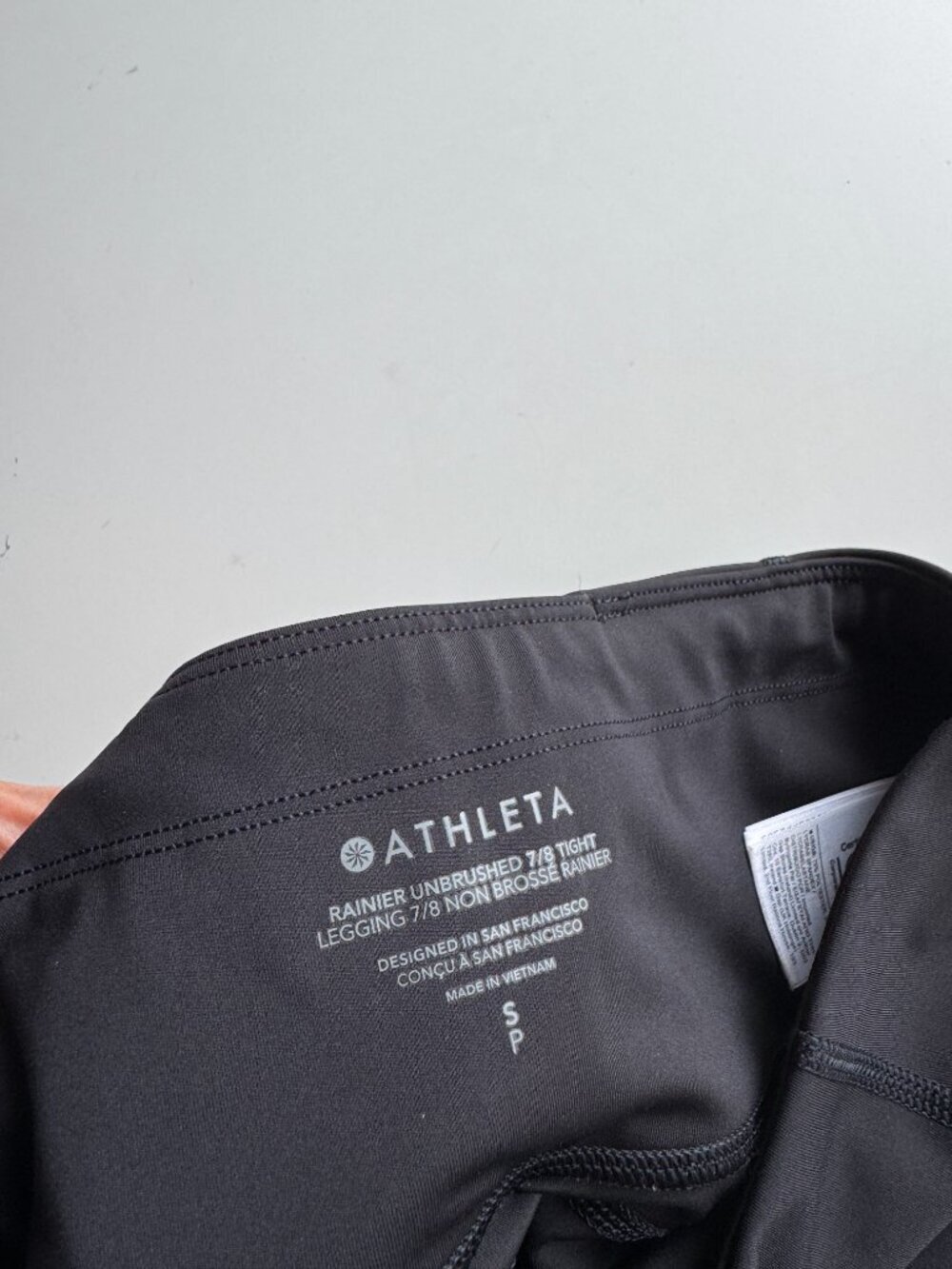 ATHLETA Rainier Unbrushed Black High Rise 7/8 Ankle Leggings, Size S - Picture 13 of 15